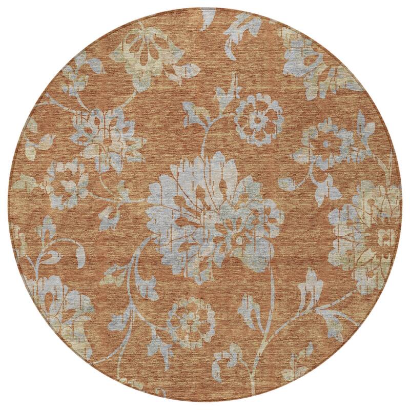 HomeRoots Floral Transitional Rectangle Outdoor Rug
