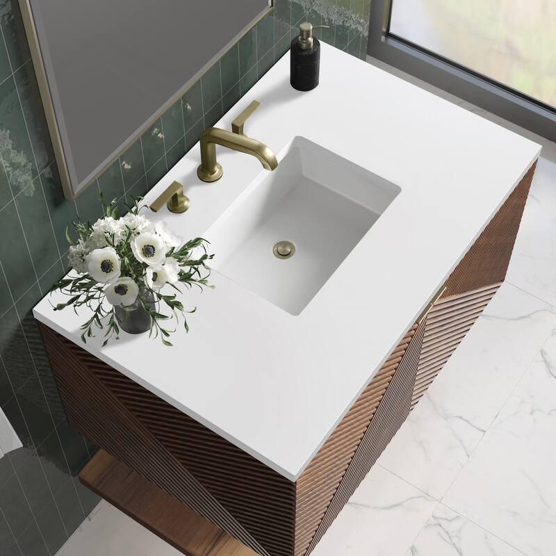 James Martin Vanities D200-V36-3WZ Marcello 36" Wall Mounted Single
