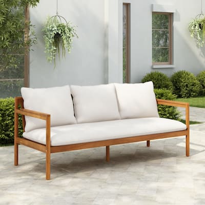 Christopher Knight Home- Elk Acacia Wood Outdoor Chat Set