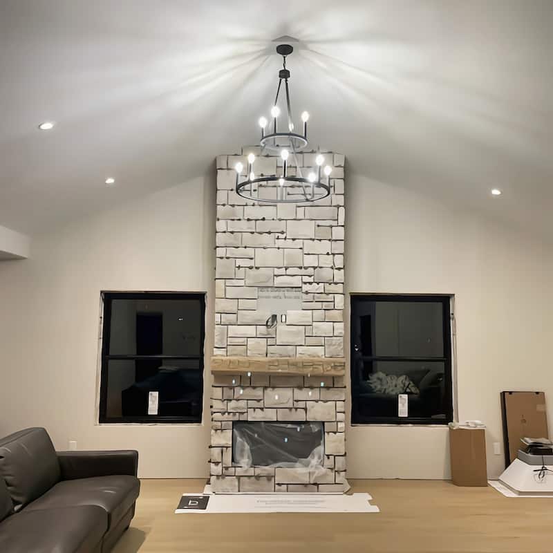 Acroma 12-light Farmhouse Candle Chandelier for Dining Room - 28 inches