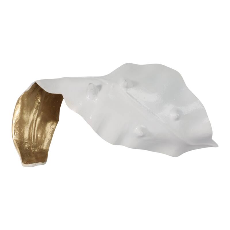 Metal Sculpture Abstract Glam Design and Textured Organic Silhouette