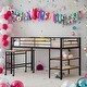 preview thumbnail 17 of 28, Twin Size Loft Bed with Desk and Shelves for Home