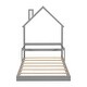preview thumbnail 13 of 13, Twin House-Shaped Headboard Floor Bed With Handrails, Slats