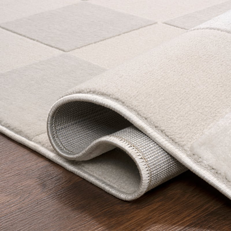 JONATHAN Y Helena Modern Geometric Checkerboard High-Low Area Rug