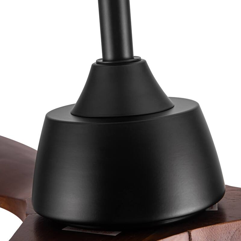 Whisper-Quiet Motor Wooden Ceiling Fan with Light and Remote, 6-Speed Reversible DC Motor, 3-Color Light Settings