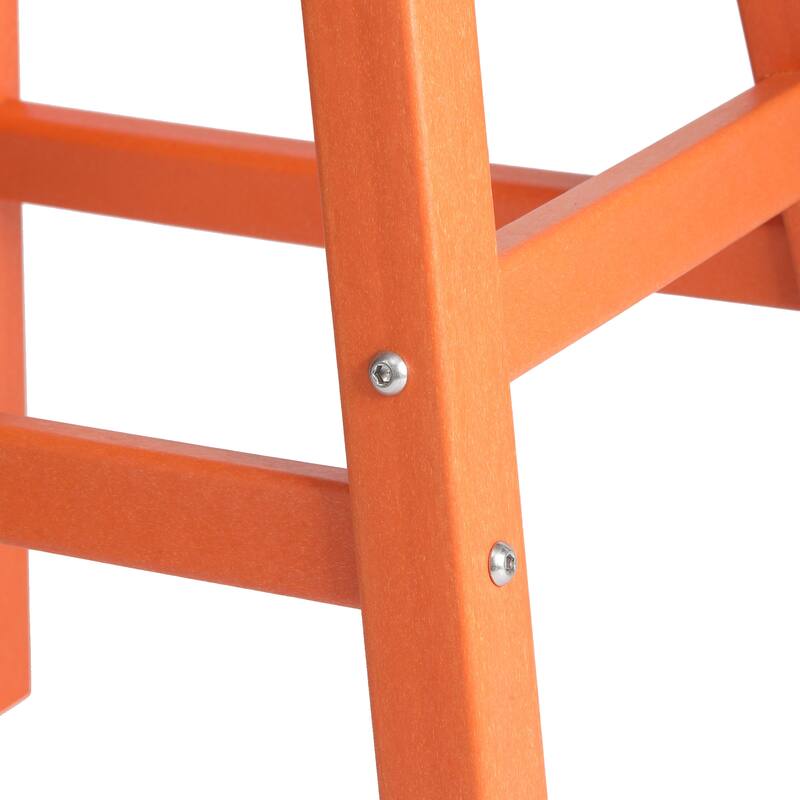 Laguna Hdpe All Weather Outdoor Patio 29" Saddle Seat Bar Stool (Set Of 3)