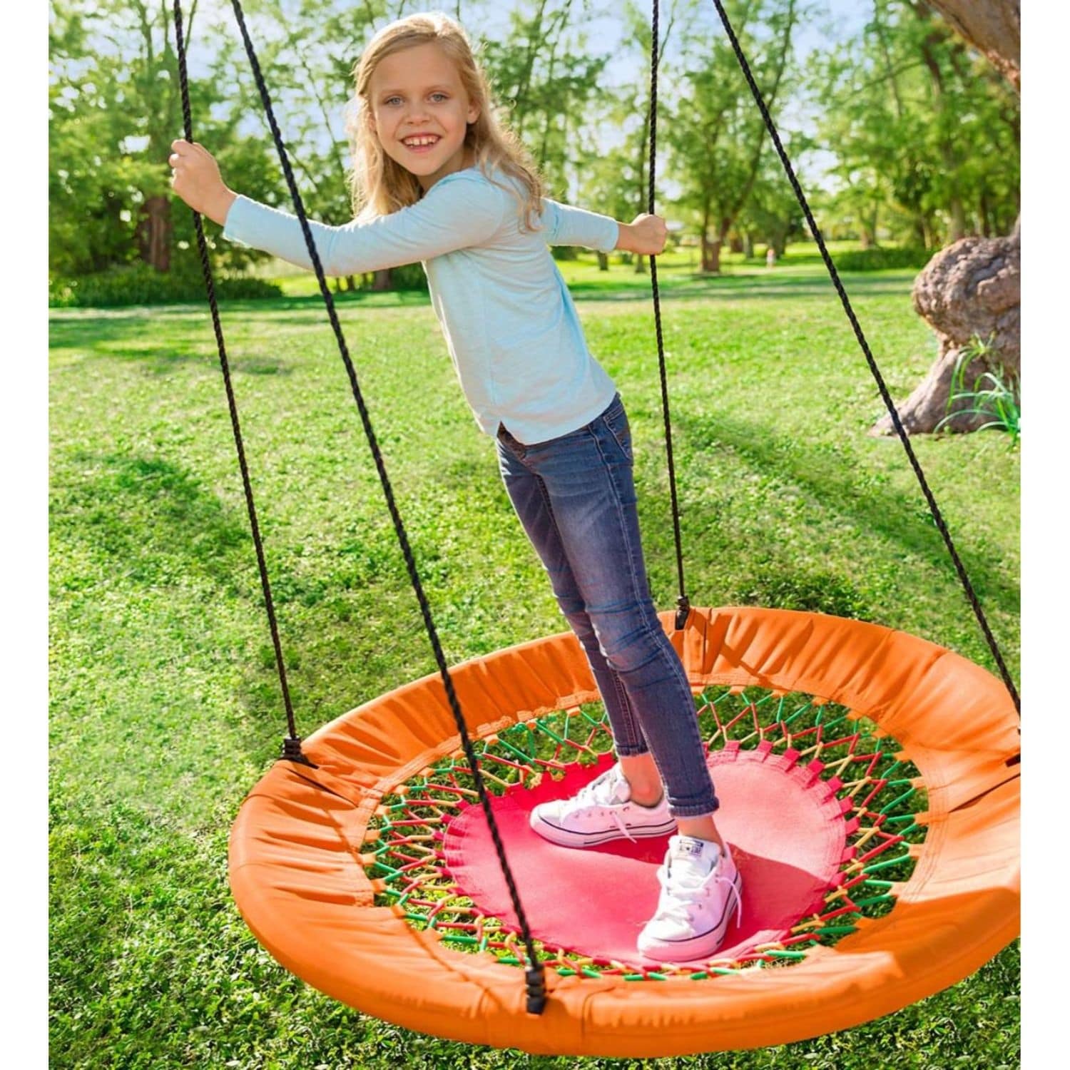 HearthSong 46-in. Mega FunShine Platform Bungee Swing - One