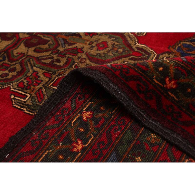 ECARPETGALLERY Hand-knotted Teimani Red Wool Rug - 4'4 x 7'8