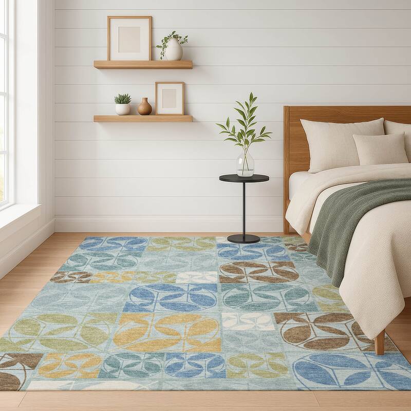 Machine Washable Indoor/ Outdoor Patch Lupton Chantille Rug