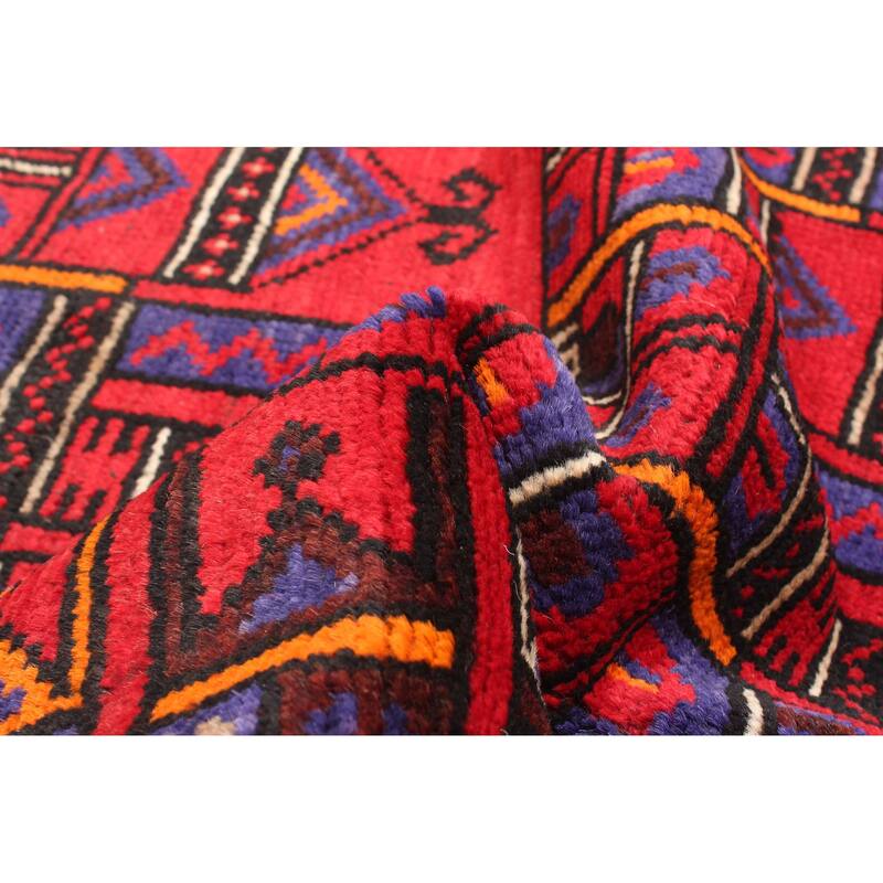 ECARPETGALLERY Hand-knotted Teimani Red Wool Rug - 2'10 x 4'5