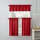 preview thumbnail 24 of 66, No. 918 Martine Microfiber Semi-Sheer Rod Pocket Kitchen Curtain Valance and Tiers Set