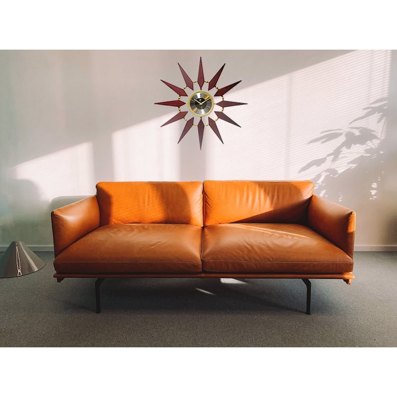 Orion Mid-Century Modern Large Sunburst Wall Clock 30 inch by Infinity Instruments - 30 x 1.5 x 30