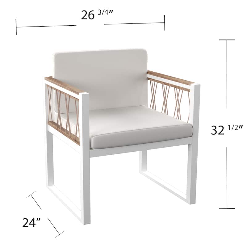 SEI Furniture Wiota All-Weather Natural Acacia Modern Dining Set (Set of 4)