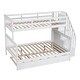 preview thumbnail 30 of 46, Twin-Over-Full Bunk Bed with Twin size Trundle, Storage and Guard Rail for Bedroom, Dorm, for Adults