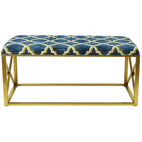 Modern Fabric Upholstered Bench with Foam Padding, 42" Wide