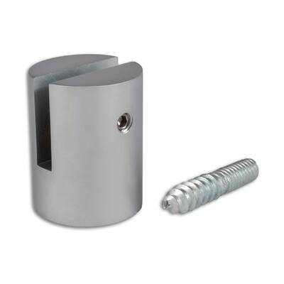 Sign Standoff Matte Chrome Finish Grip It No Drill Slotted Standoff for 1/4" Material Pack of 8 by Outwater - 0