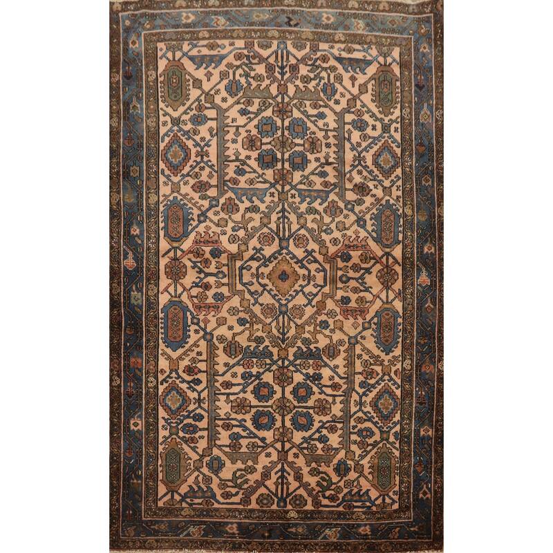 Hand Knotted Oriental 100% Wool Carpet Traditional Floral Peach Lilian Area Rug - 6' 6'' X 4' 5''