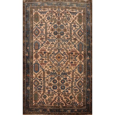 Hand Knotted Oriental 100% Wool Carpet Traditional Floral Peach Lilian Area Rug - 6' 6'' X 4' 5''