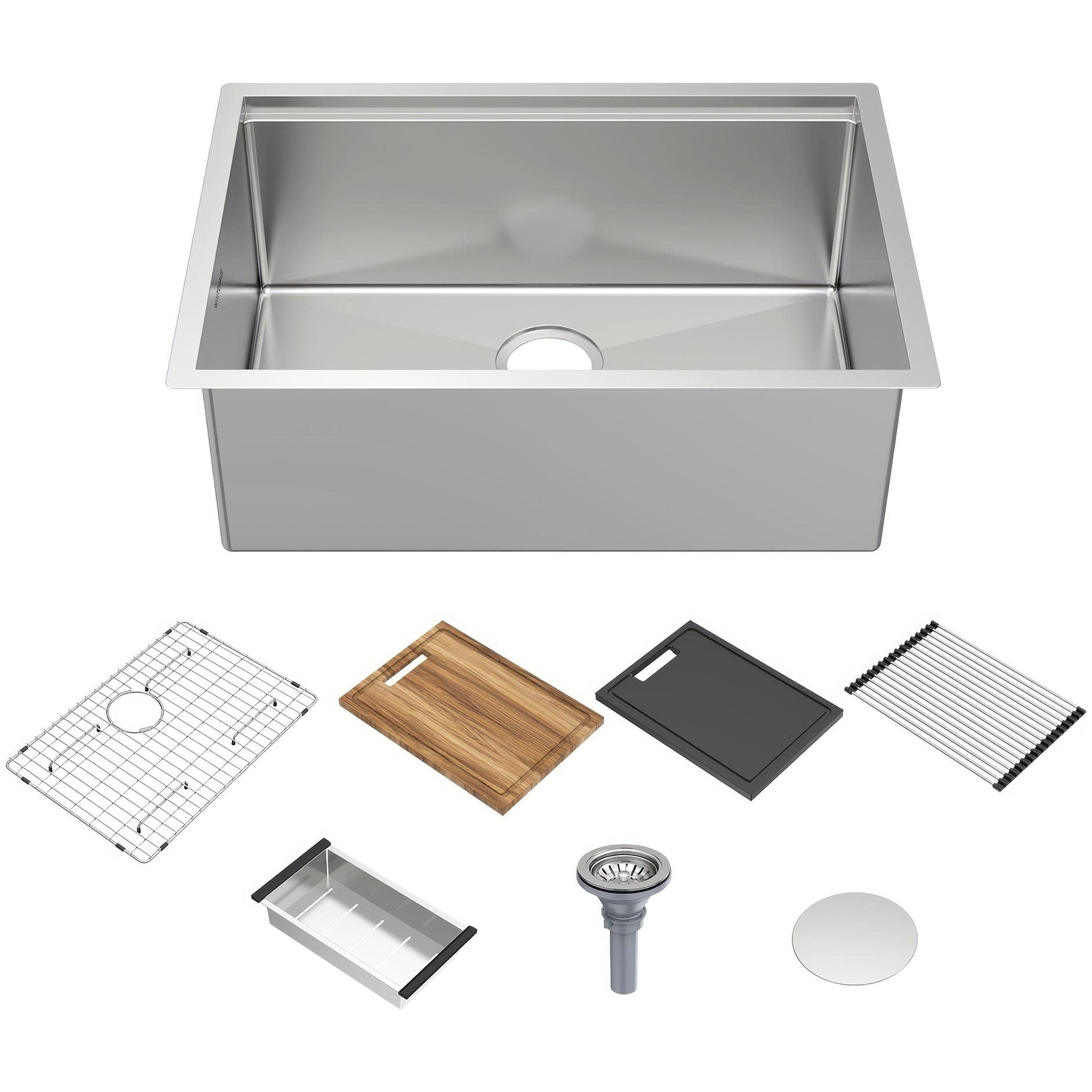 Whitehaus WHSW2719 27" Undermount Single Basin Stainless Steel Modern