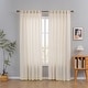 preview thumbnail 2 of 36, Linen Textured Light Filtering Back Tap/ Rod Pocket Curtain Panels (Set of 2)