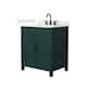 Option Green / Giotto Quartz Top / Matte Black Hardware