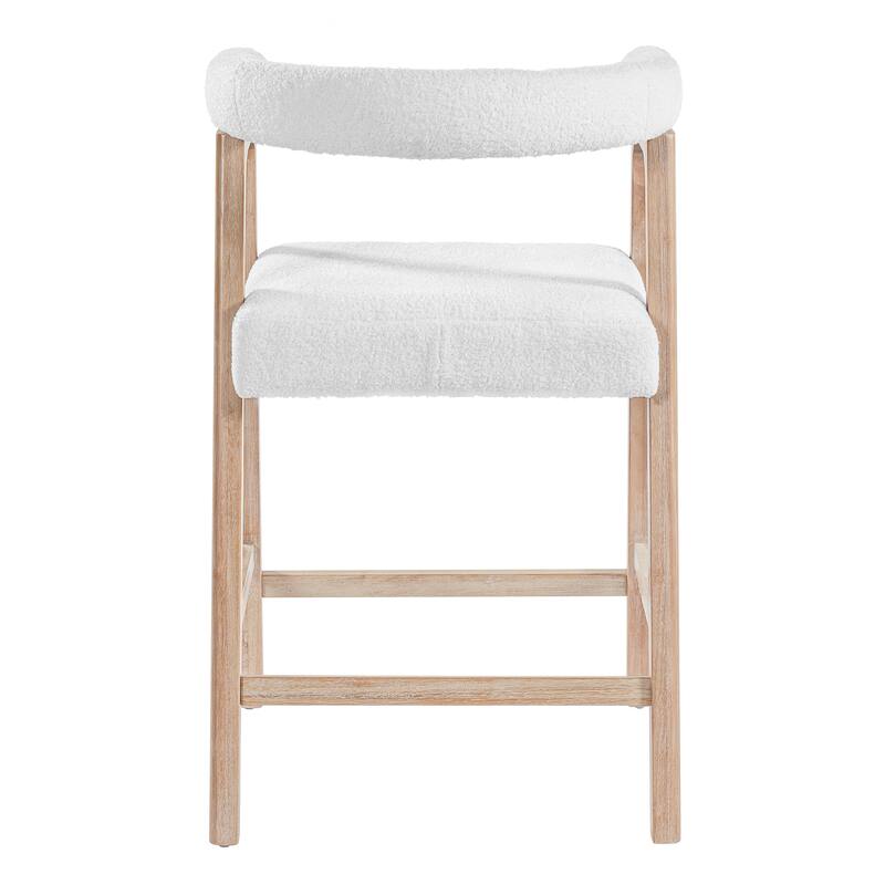 Christopher Knight Home - Modern Upholstered Wooden Counter Stools - 26" Seat Height Bar Stools with Back, Set of 2