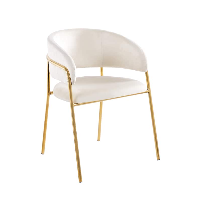 Porthos Home Cardi Dining Chairs Set of 2, Velvet Upholstery, Gold Legs