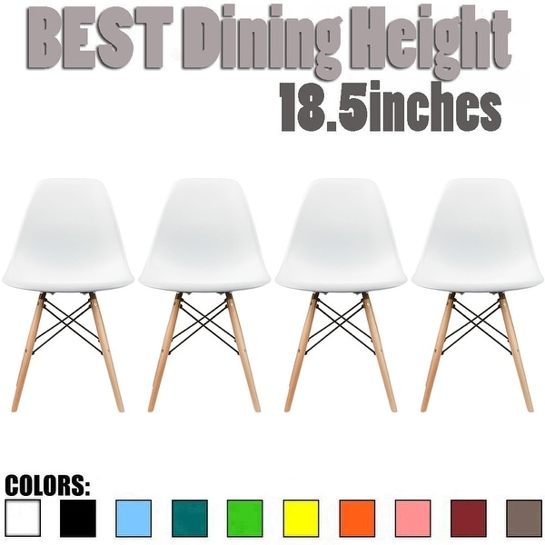2xhome Set of 4 Modern Plastic Side Armless Kitchen Dining Chairs Light Wood Natural Desk Patio Home Office. Opens flyout.