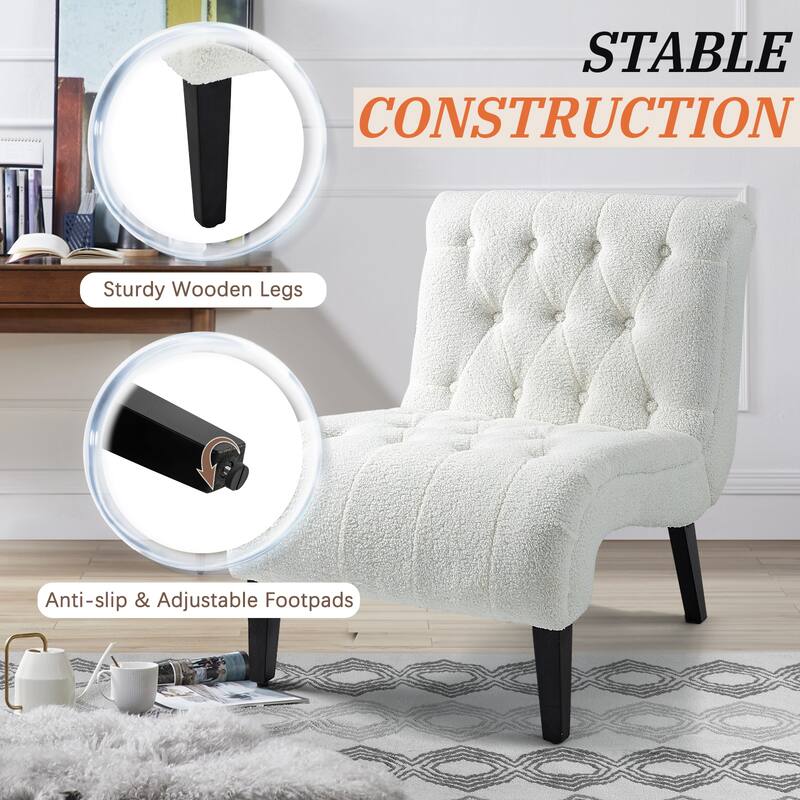 AVAWING Armless Accent Upholstered Lounge Chair
