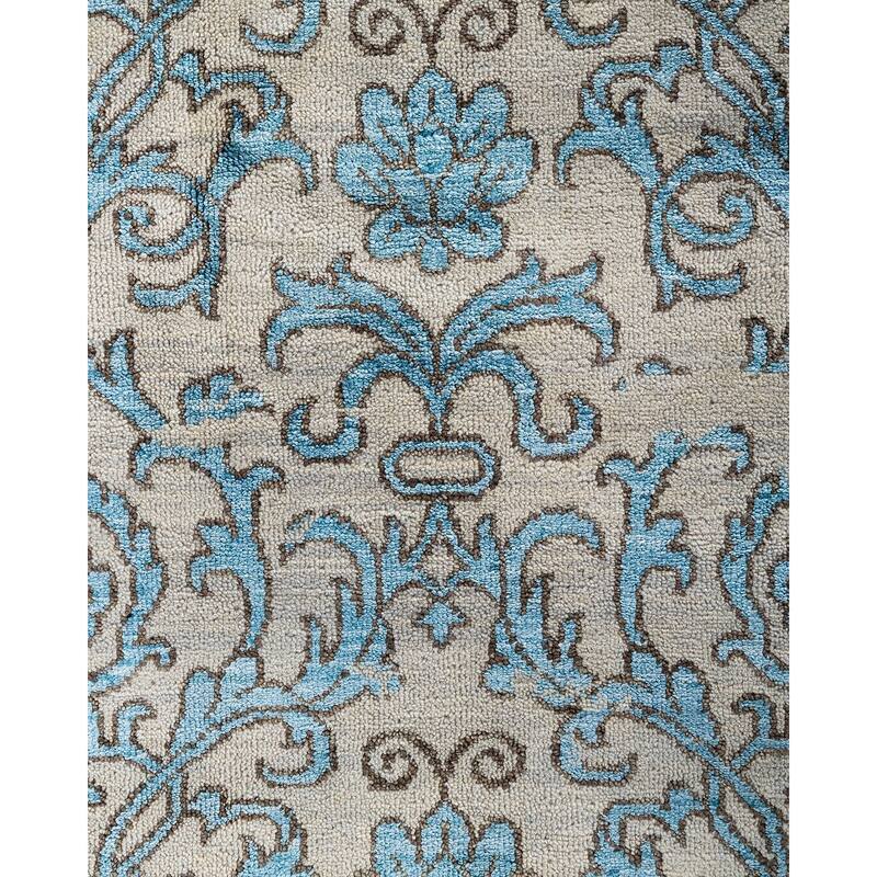 Ikat One-of-a-Kind Hand-Knotted Area Rug, Sand - 9' 0" x 11' 8"