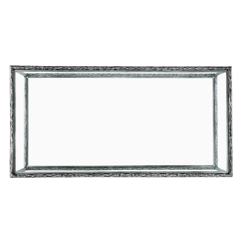 247 Shop At Home Lalia Modern Hammered Metal 1-Shelf Coffee Table