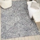 preview thumbnail 16 of 45, Nourison Linked Geometric Diamond Area Rug. 3'9" x 5'9" - Grey - Runner/Rectangle