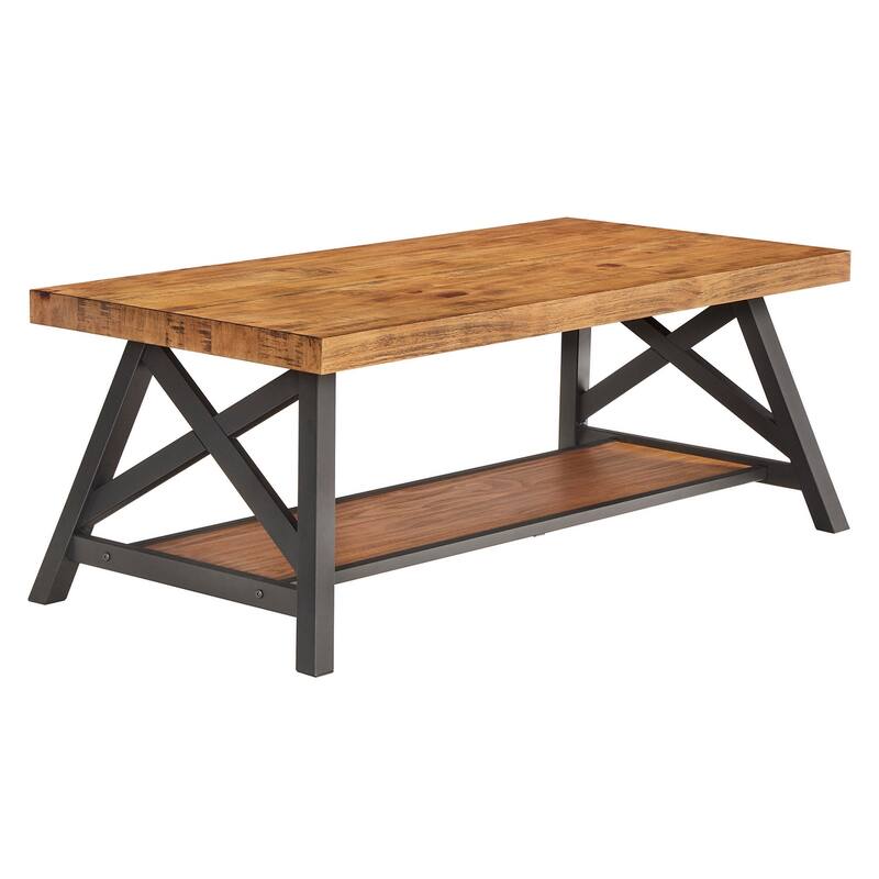 Bryson Rustic X-Base Accent Tables by iNSPIRE Q Classic