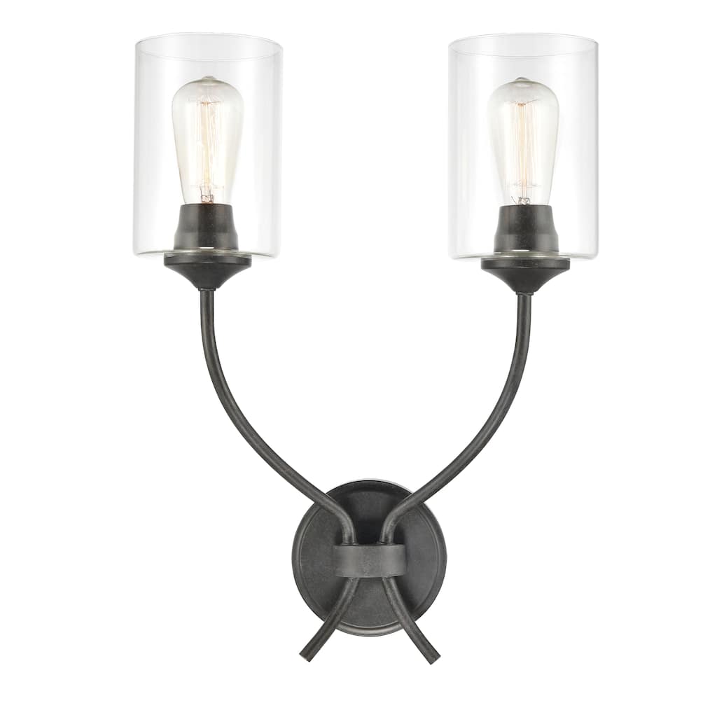 Daisy 20'' High 2-Light Sconce - Midnight Bronze - 20 inch Tall