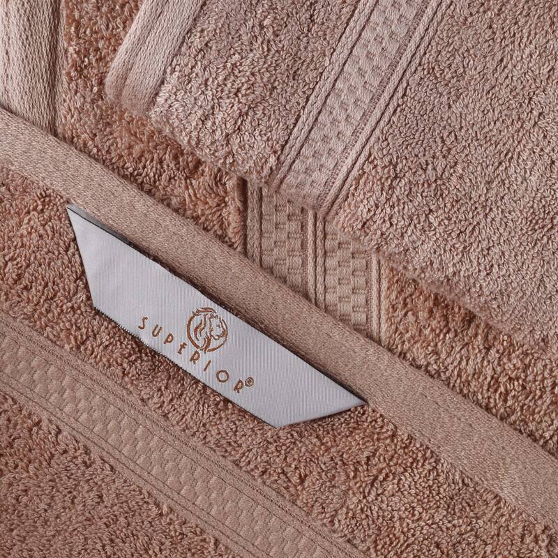 Superior 8 Piece Towel Set (2 Piece Bath Towel and 6 Piece Hand Towel), Rayon From Bamboo and Cotton