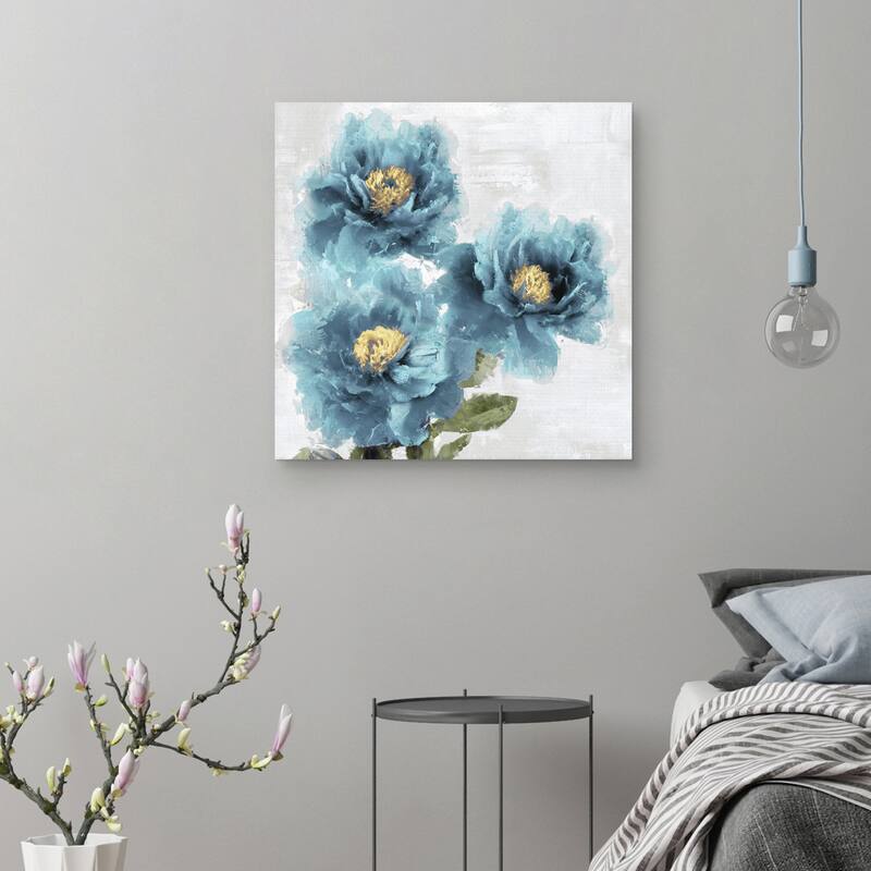 Blue Bloom I by Jesse Stevens Canvas Art Print
