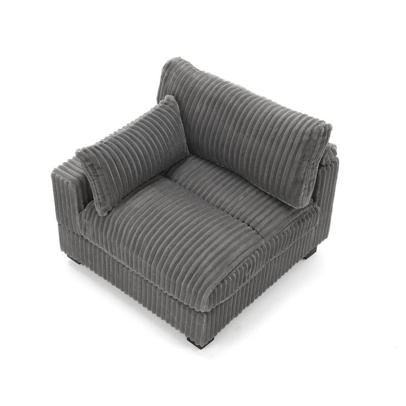 Cotton Flannel corner Sofa Armless Modular Sectional Sofa Seamless Combination