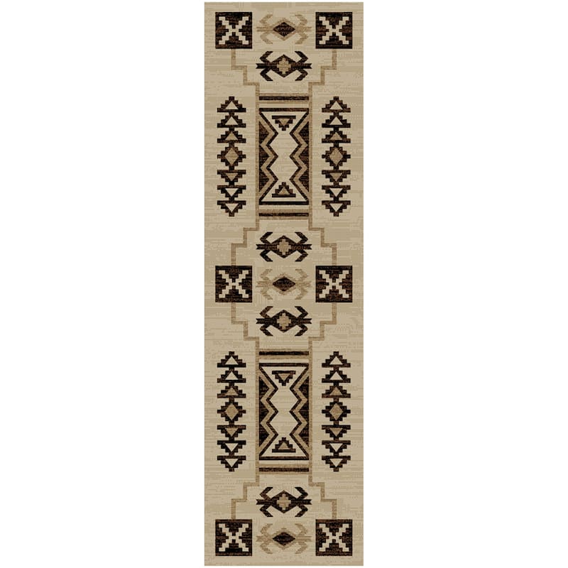 American Destination Mission Viejo Ivory Lodge Area Rug - 2'3"x7'7"