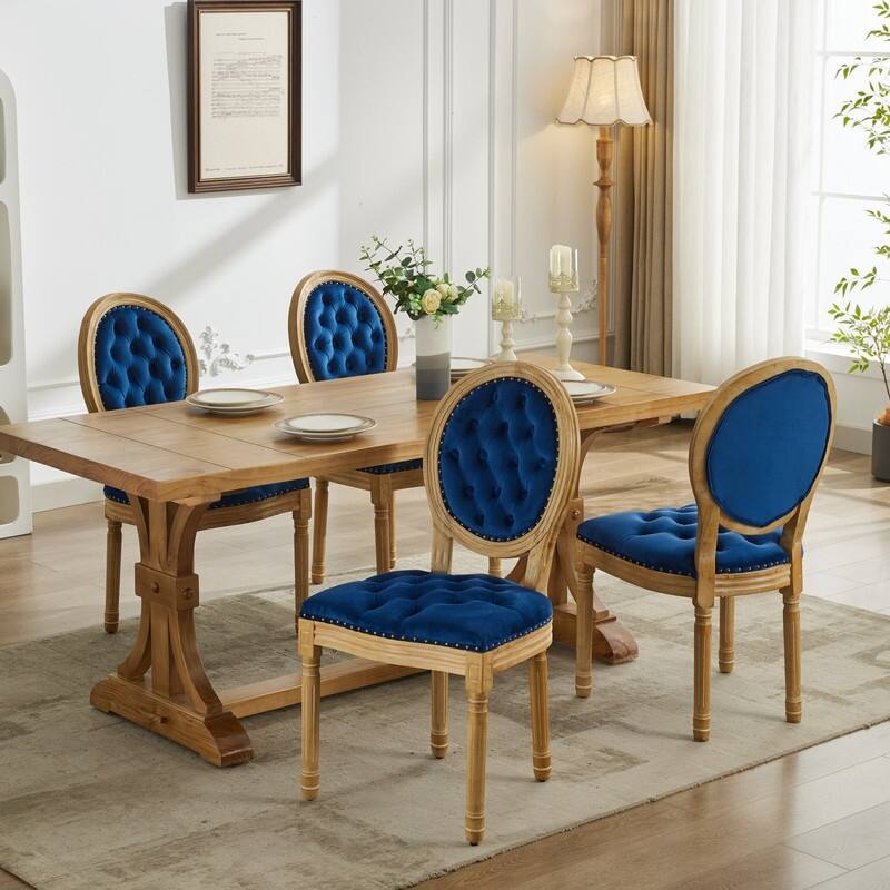 French Dining Chair with Nailhead Trim Set of 4