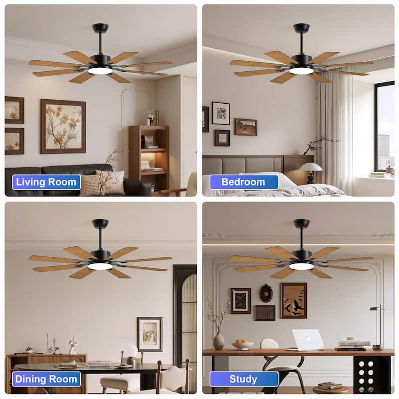 52" Ceiling Fan with Light and Remote