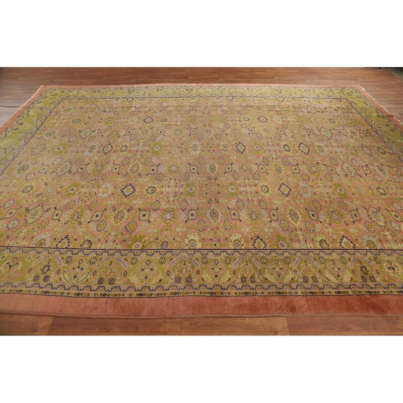 Antique Vegetable Dye Sultanabad Persian Wool Carpet - 8'9" x 11'7"