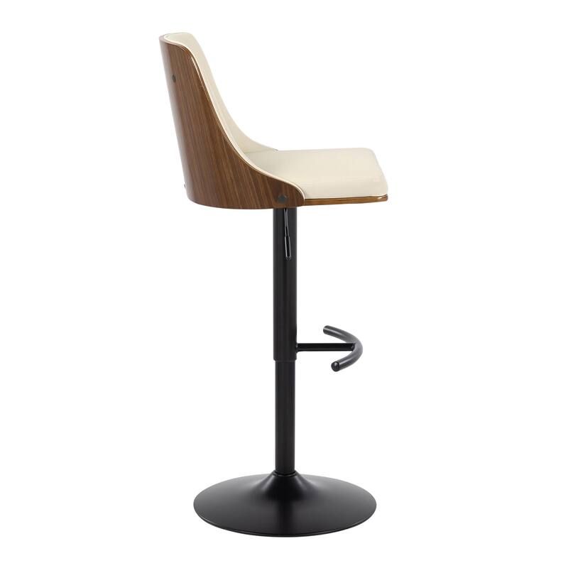 Carson Carrington Oscar Adjustable Bar Stool with Rounded T Footrest (Set of 2)