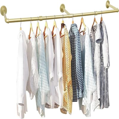 72inch Gold Wall Mounted Clothes Rack