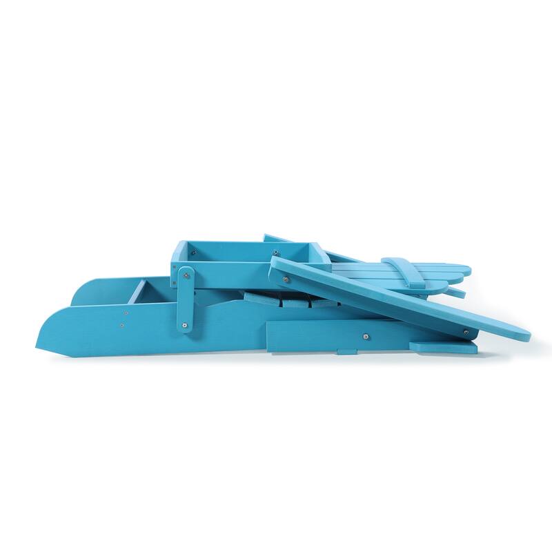 Haven Folding Poly Resin Plastic Adirondack Chair