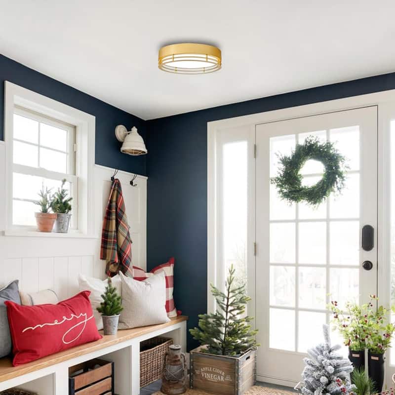 Led bulb light ceiling gold round led lights acrylic, metal ceiling light