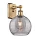 Option Brushed Brass / Light Smoke Deco Swirl
