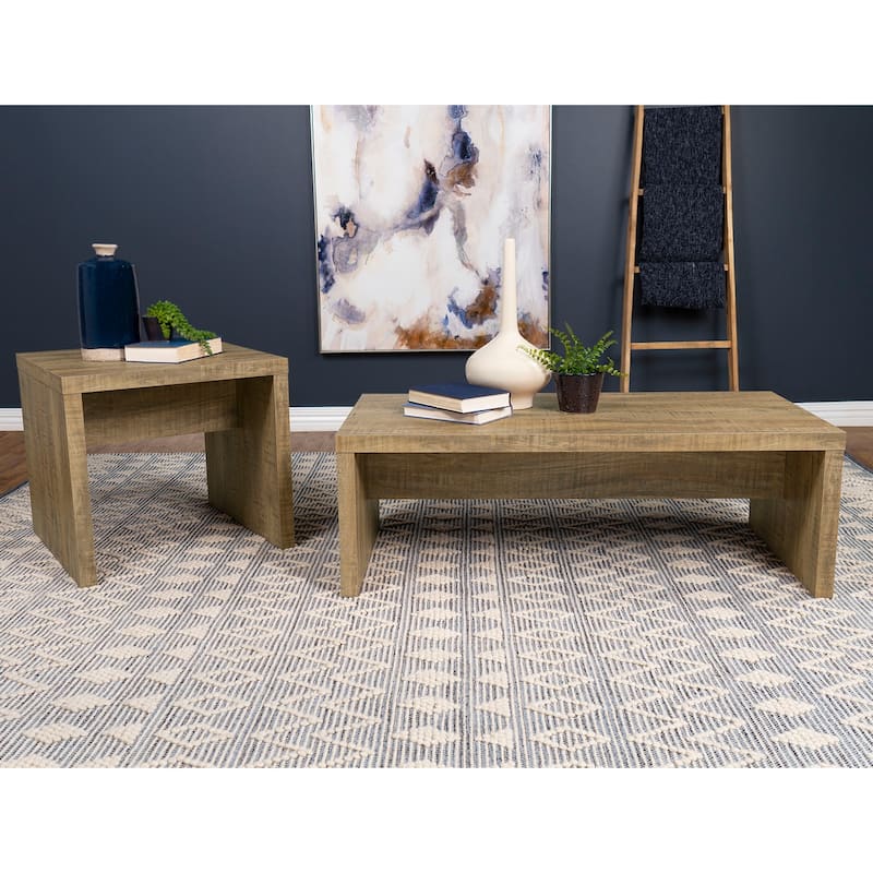 Rectangular Coffee and End Table Set in Mango