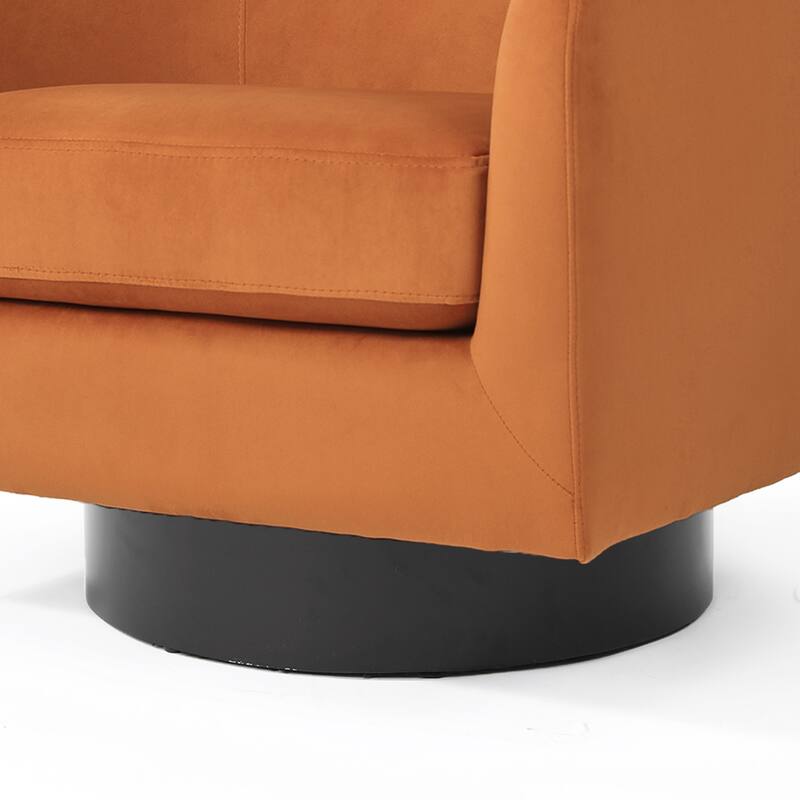 Modern Upholstered 360 degree Swivel Accent Arm Chair