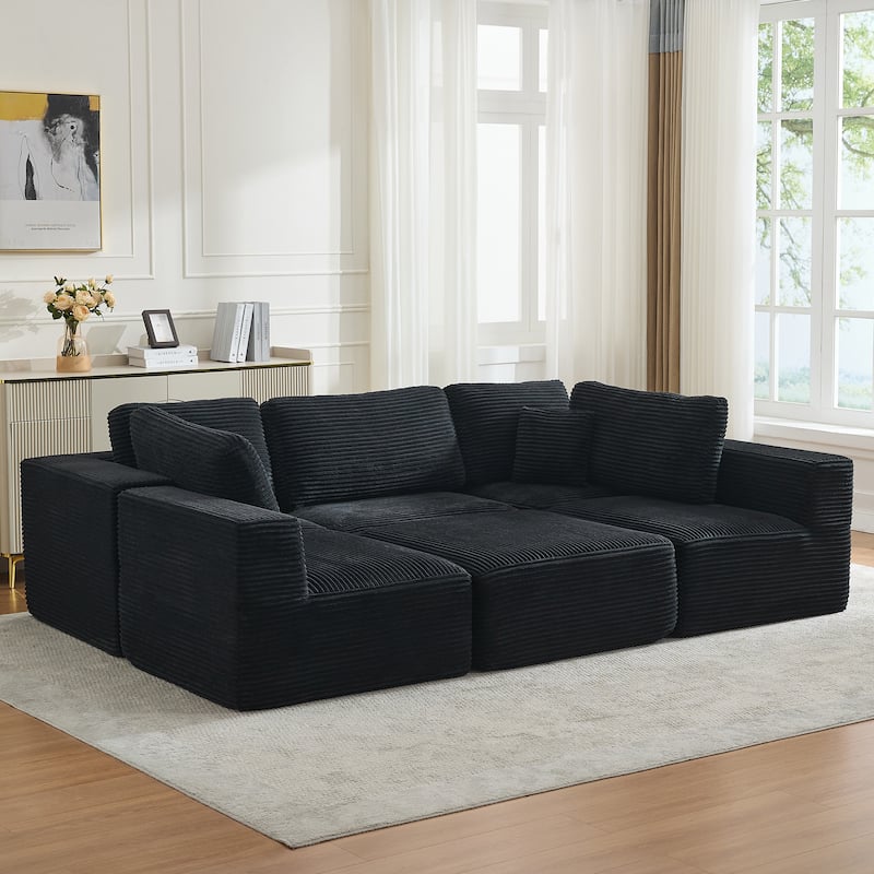 Oversized Chaise Lounge Sofa with Pillows