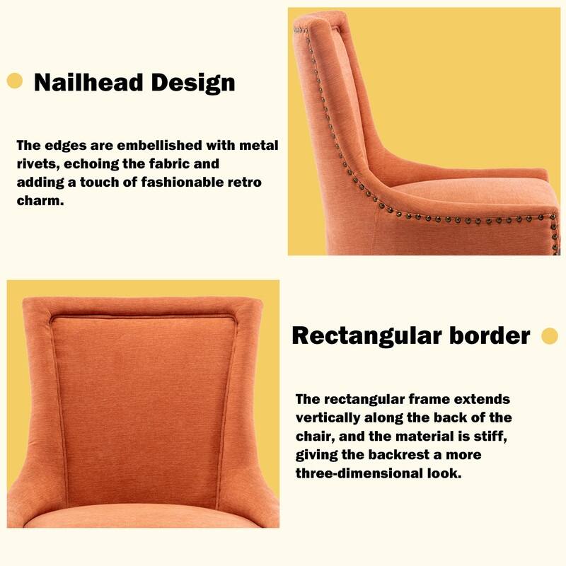 Thickened Side Dining Chair with Solid Wood Legs Set of 4
